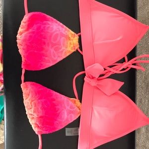Victoria’s Secret Lot of 2 pink bikini tops! Sz M